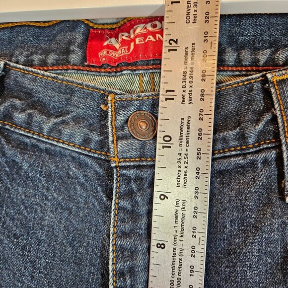 Arizona Jean Co. Original Boot Cut Jeans Dark Blue Denim Mens Size 34x32 retro - Picture 6 of 16